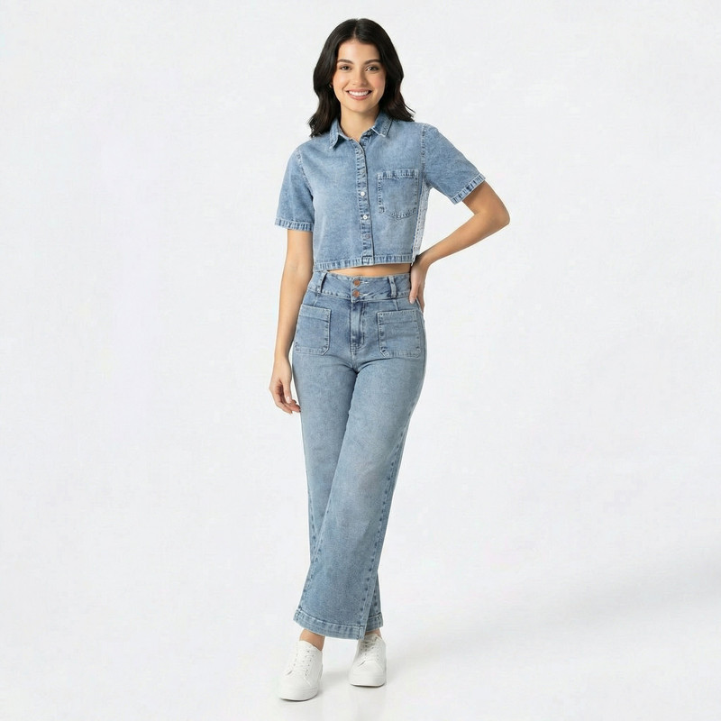 BLUSAS DENIM MUJER WANDAS - 2