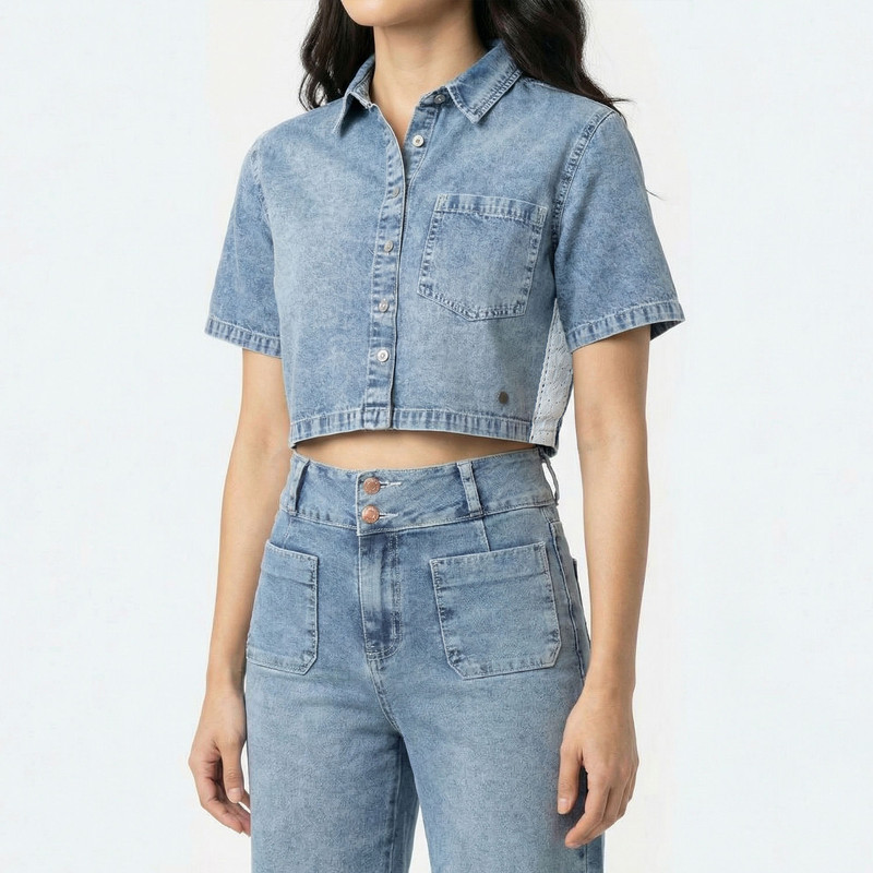 BLUSAS DENIM MUJER WANDAS - 4
