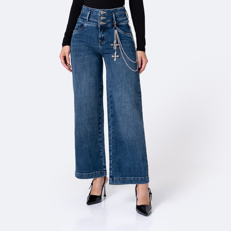 PANTALON DENIM STRETCH MUJER AUDRIA - 1