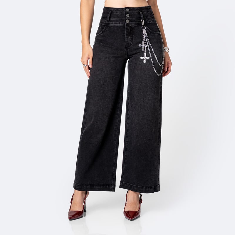 PANTALON DENIM STRETCH MUJER AUDRIA - 1