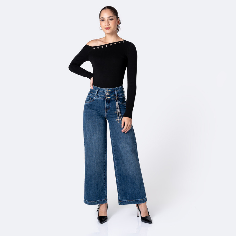 PANTALON DENIM STRETCH MUJER AUDRIA - 2