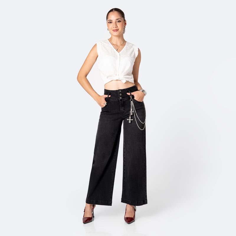 PANTALON DENIM STRETCH MUJER AUDRIA - 2