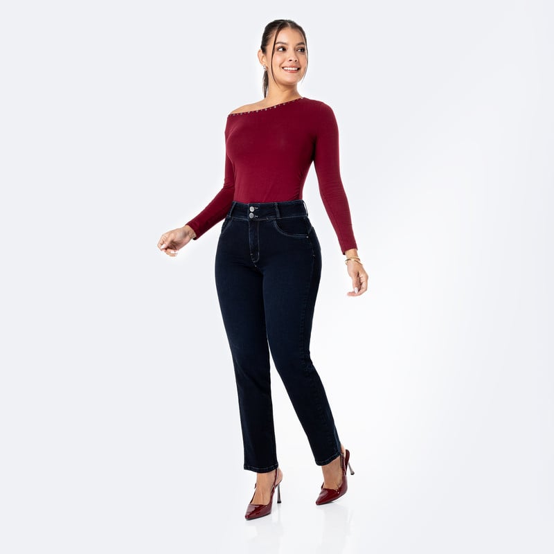 PANTALON DENIM STRETCH MUJER KEISIN - 2