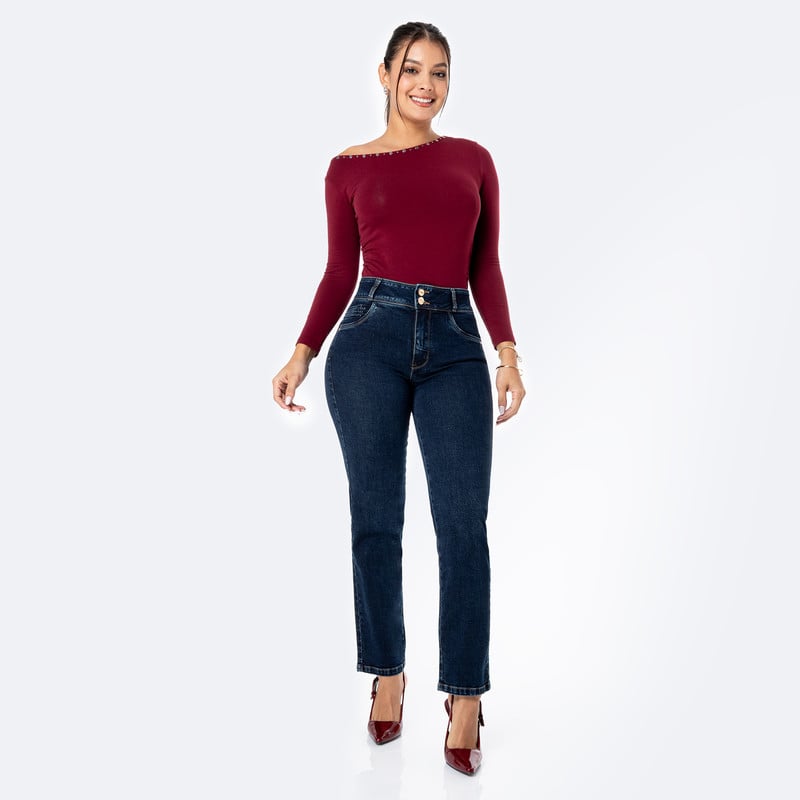 PANTALON DENIM STRETCH MUJER KEISIN - 2