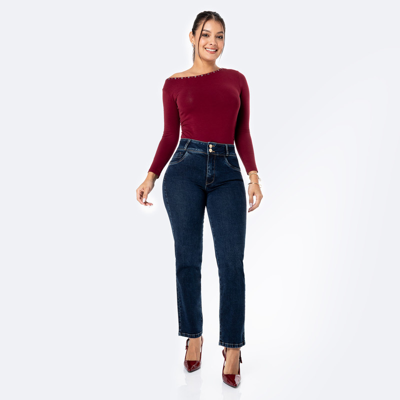 PANTALON DENIM STRETCH MUJER KEISIN - 2