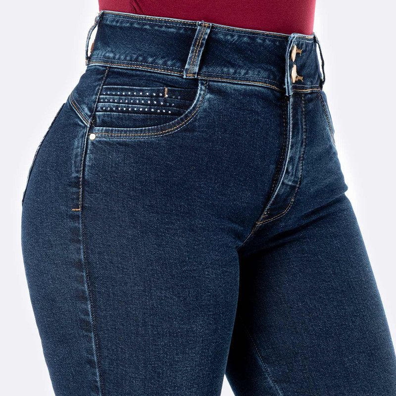 PANTALON DENIM STRETCH MUJER KEISIN - 4