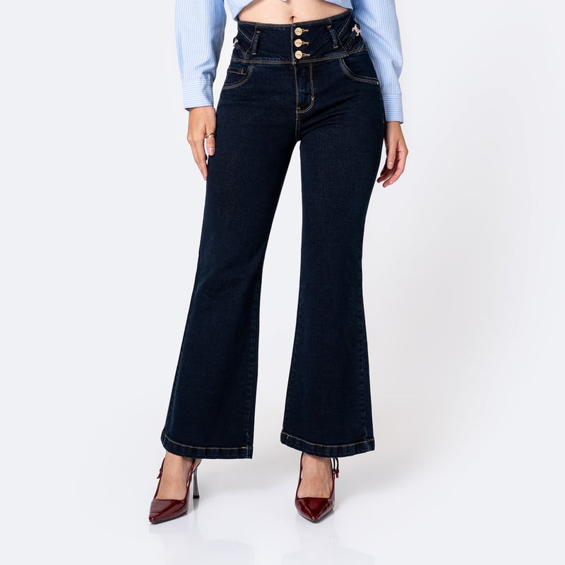 PANTALON DENIM STRETCH MUJER HAILEEN - 1