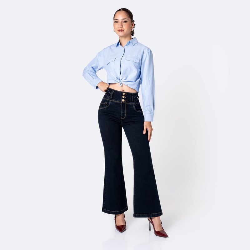 PANTALON DENIM STRETCH MUJER HAILEEN - 2