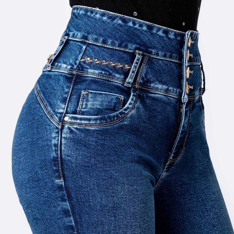 PANTALON DENIM STRETCH MUJER NAHYD - 4