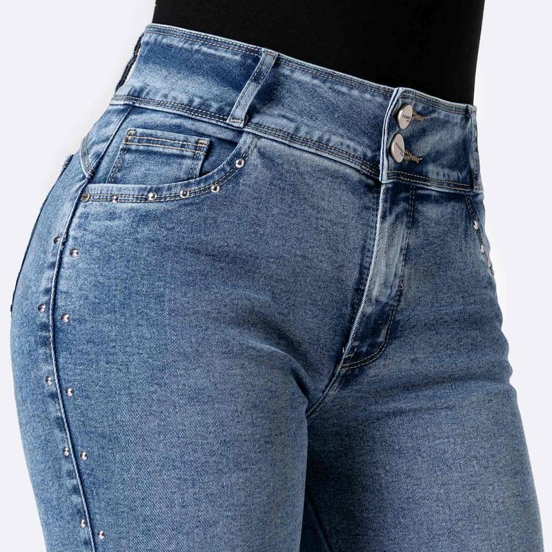 PANTALON DENIM STRETCH MUJER DANILEA - 4