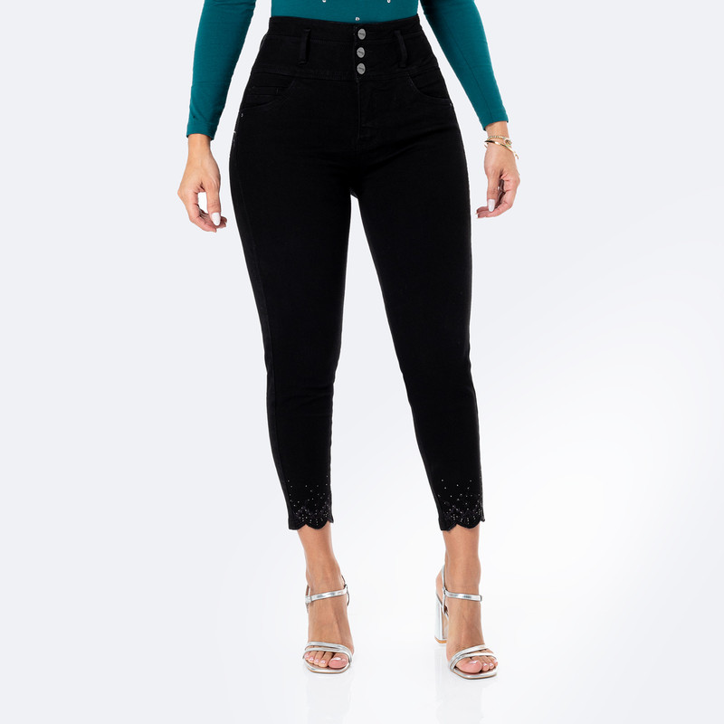 PANTALON DENIM STRETCH MUJER XELENA - 1