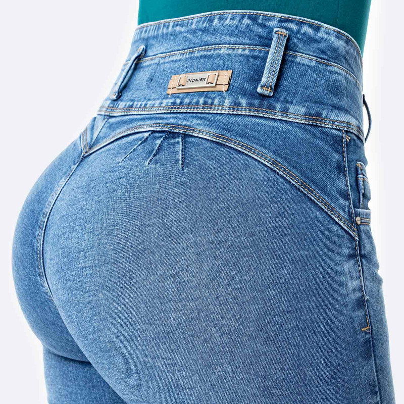 PANTALON DENIM STRETCH MUJER XELENA - 5