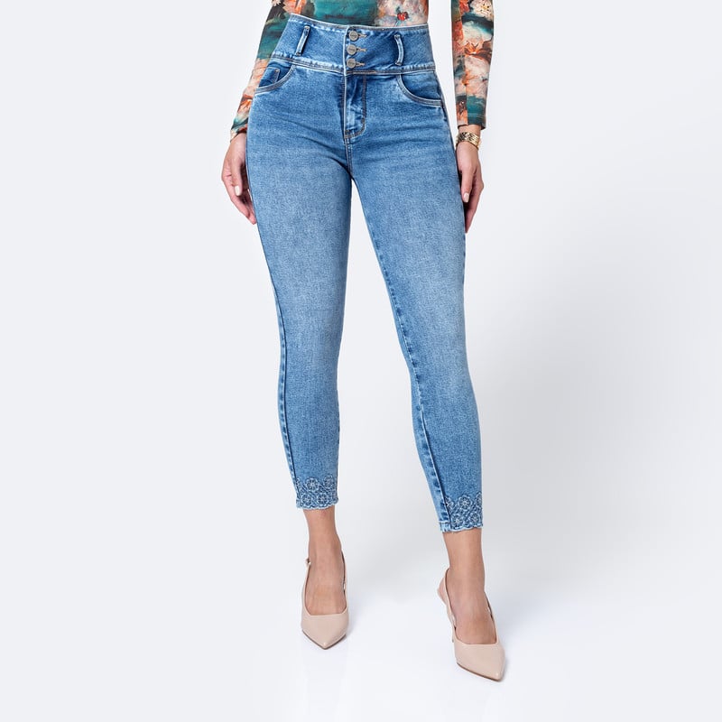 PANTALON DENIM STRETCH MUJER LETIIH - 1