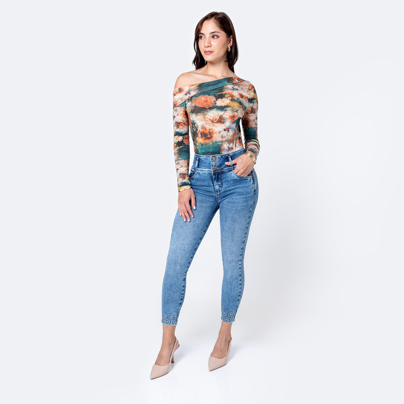 PANTALON DENIM STRETCH MUJER LETIIH - 2