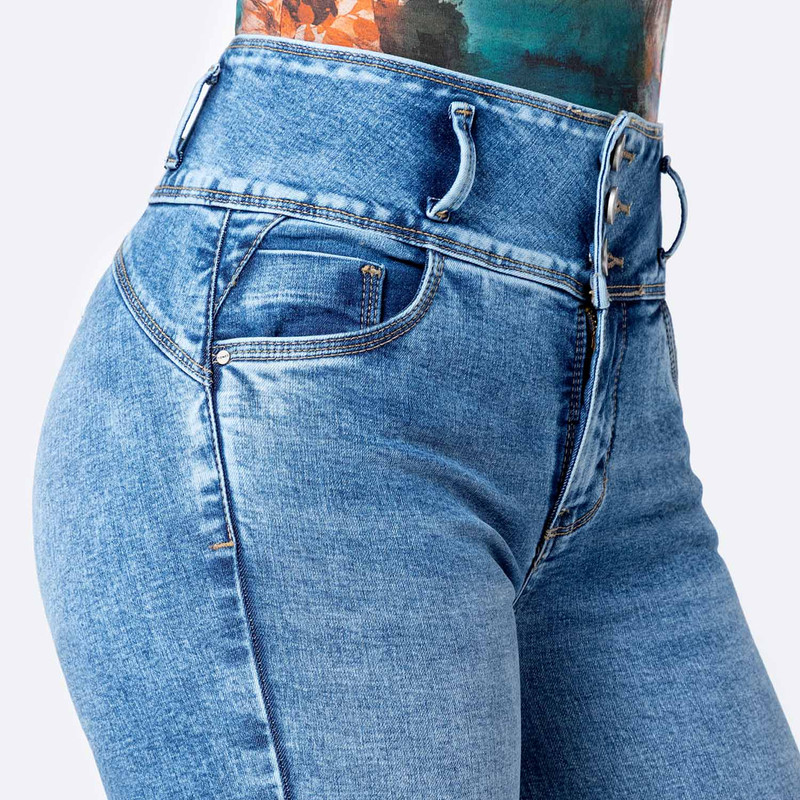 PANTALON DENIM STRETCH MUJER LETIIH - 4