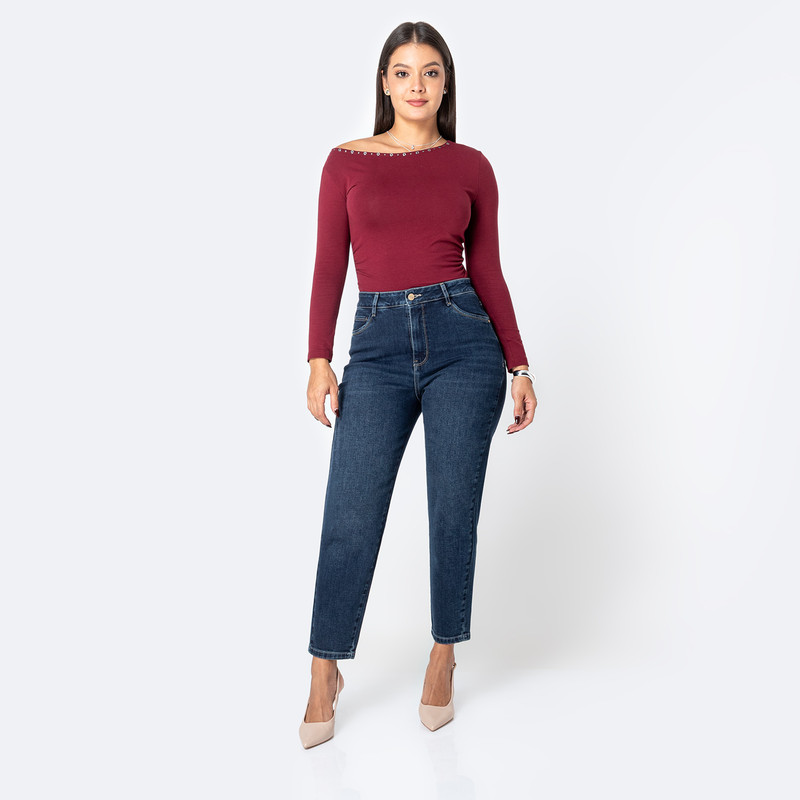 PANTALON DENIM STRETCH MUJER DAELI - 2