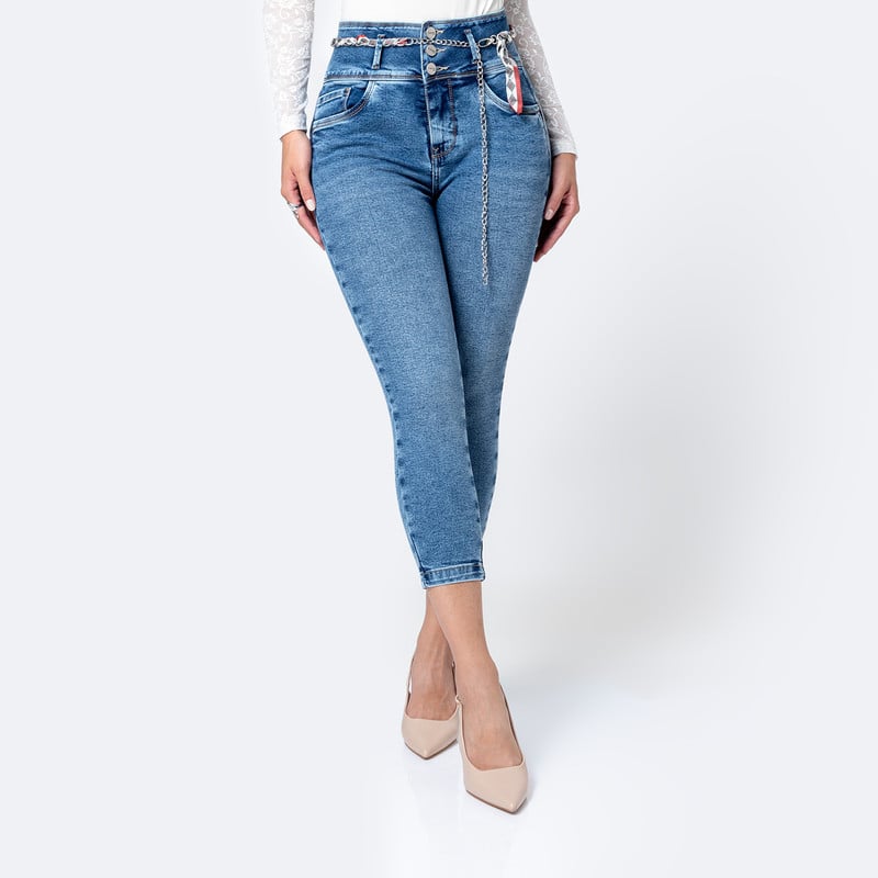 PANTALON DENIM STRETCH MUJER DEYSII - 1