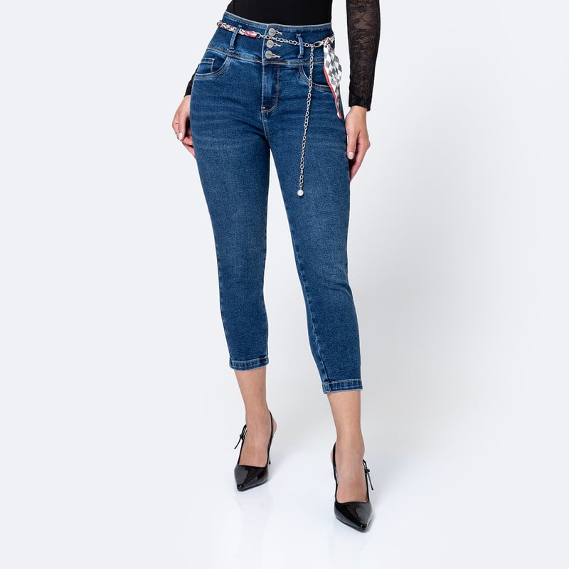 PANTALON DENIM STRETCH MUJER DEYSII - 1