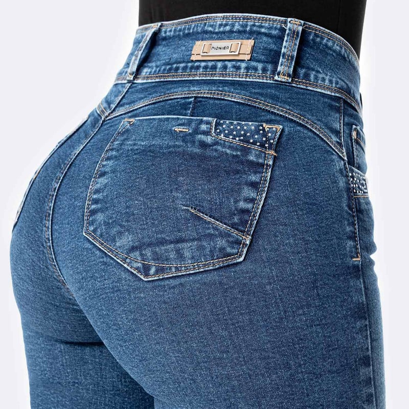 PANTALON DENIM STRETCH MUJER XIMENY - 5