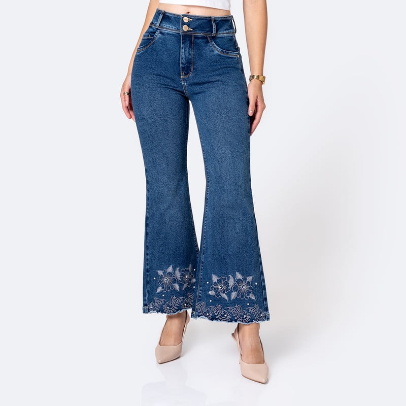 PANTALON DENIM STRETCH MUJER NAEM - 1