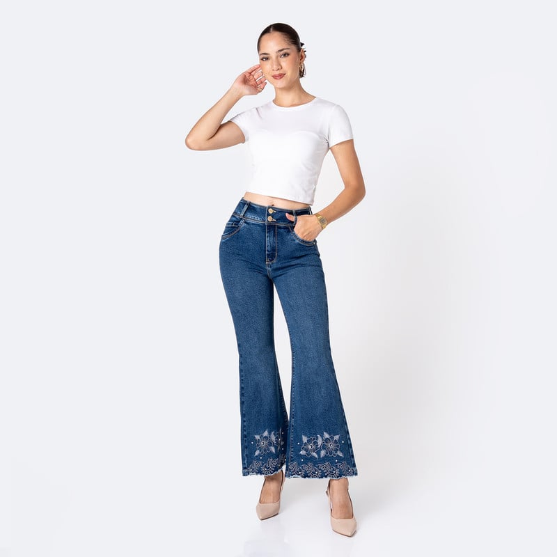 PANTALON DENIM STRETCH MUJER NAEM - 2