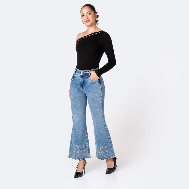 PANTALON DENIM STRETCH MUJER NAEM - 2