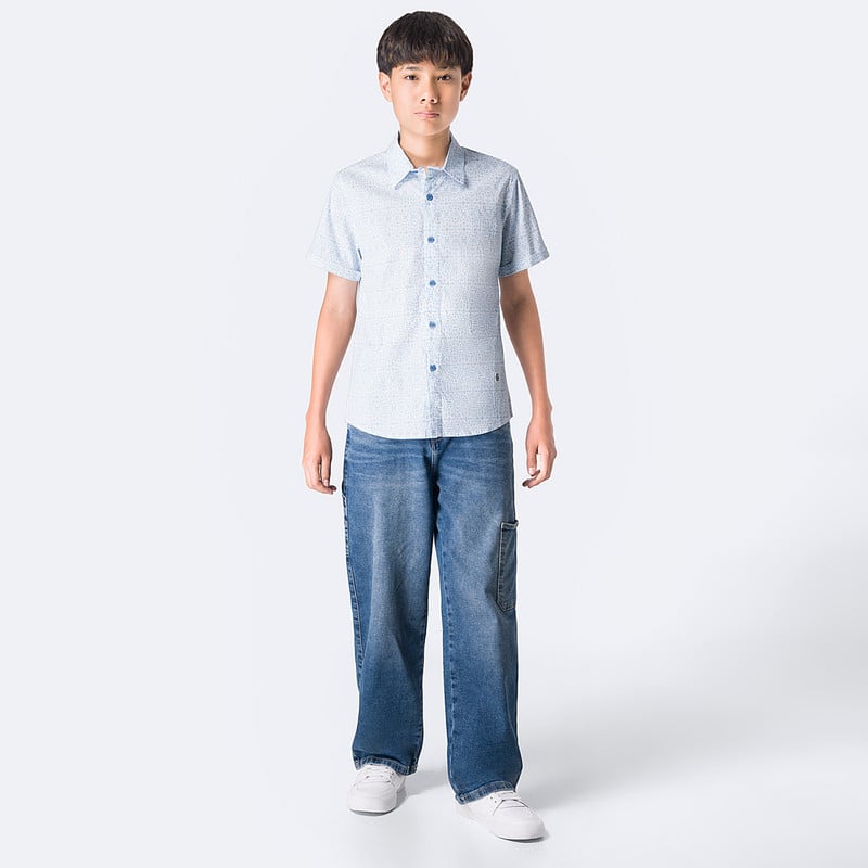 CAMISA POPELINA STRETCH NIÑO ZAMBRANOH STRECH - 4