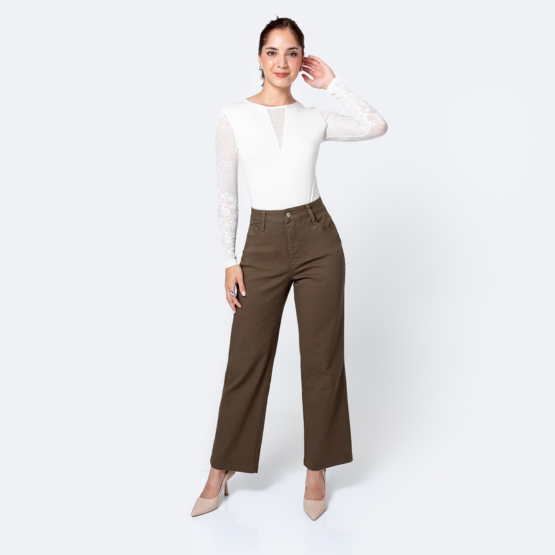 PANTALON DRILL STRETCH MUJER HAISHE - 2