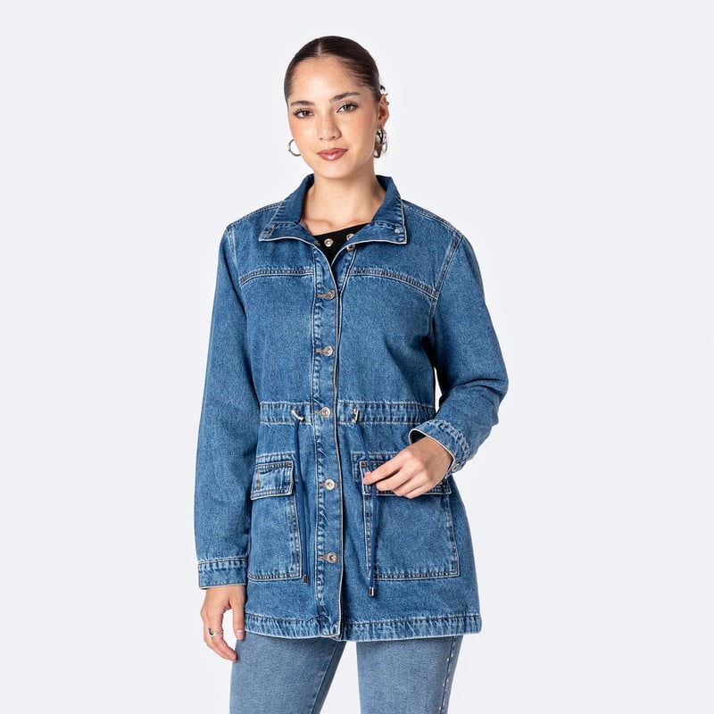 CASACA DENIM MUJER YLVAH - 1