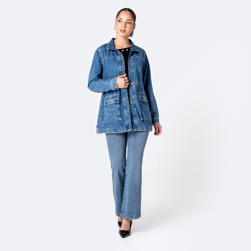 CASACA DENIM MUJER YLVAH - 4