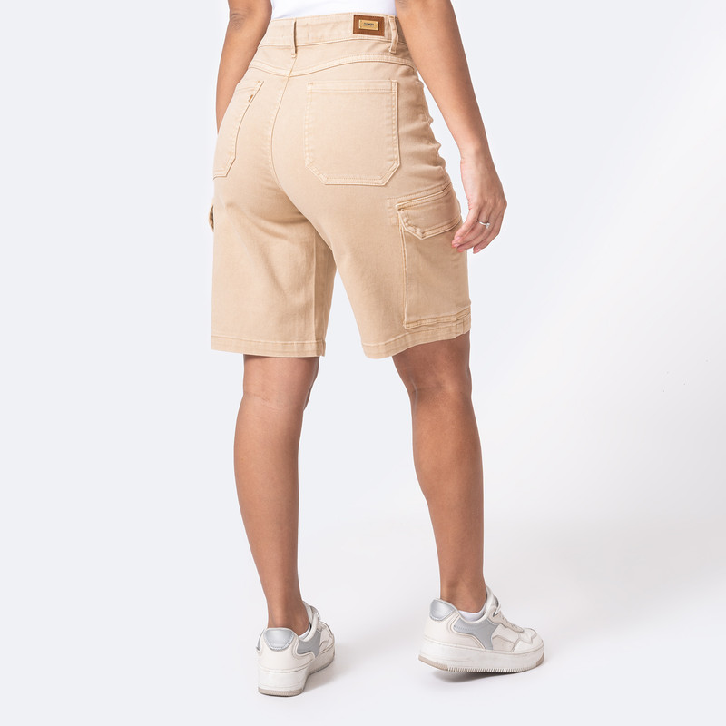 BERMUDA CARGO DRILL STRETCH MUJER ASUMY - 3