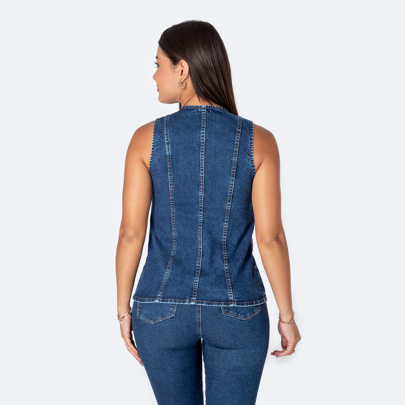 CHALECO DENIM MUJER LORHI - 3