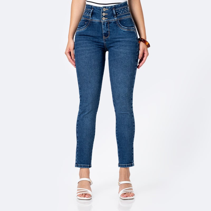 PANTALON DENIM STRETCH MUJER MISAKII - 1