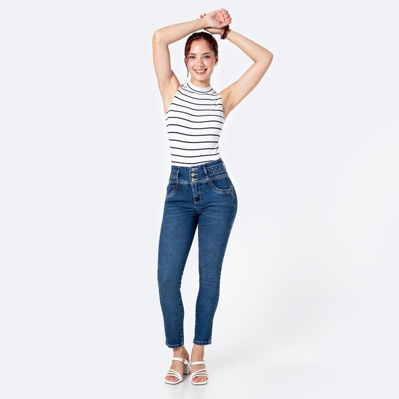 PANTALON DENIM STRETCH MUJER MISAKII - 2