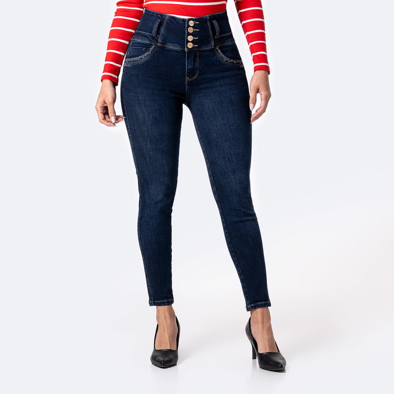 PANTALON DENIM STRETCH MUJER THALISSA - 1