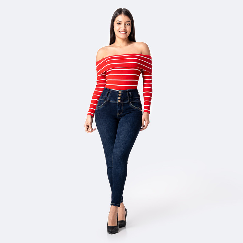 PANTALON DENIM STRETCH MUJER THALISSA - 2