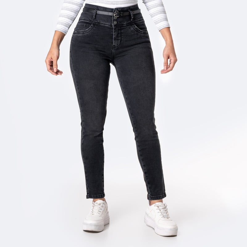 PANTALON DENIM STRETCH MUJER ANJALIH - 1