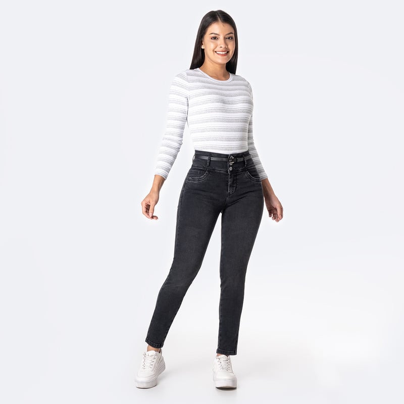 PANTALON DENIM STRETCH MUJER ANJALIH - 2
