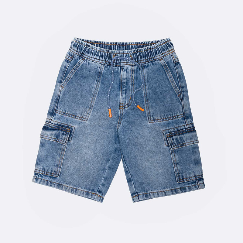 BERMUDA CARGO DENIM NIÑO DAMIANHH - 1