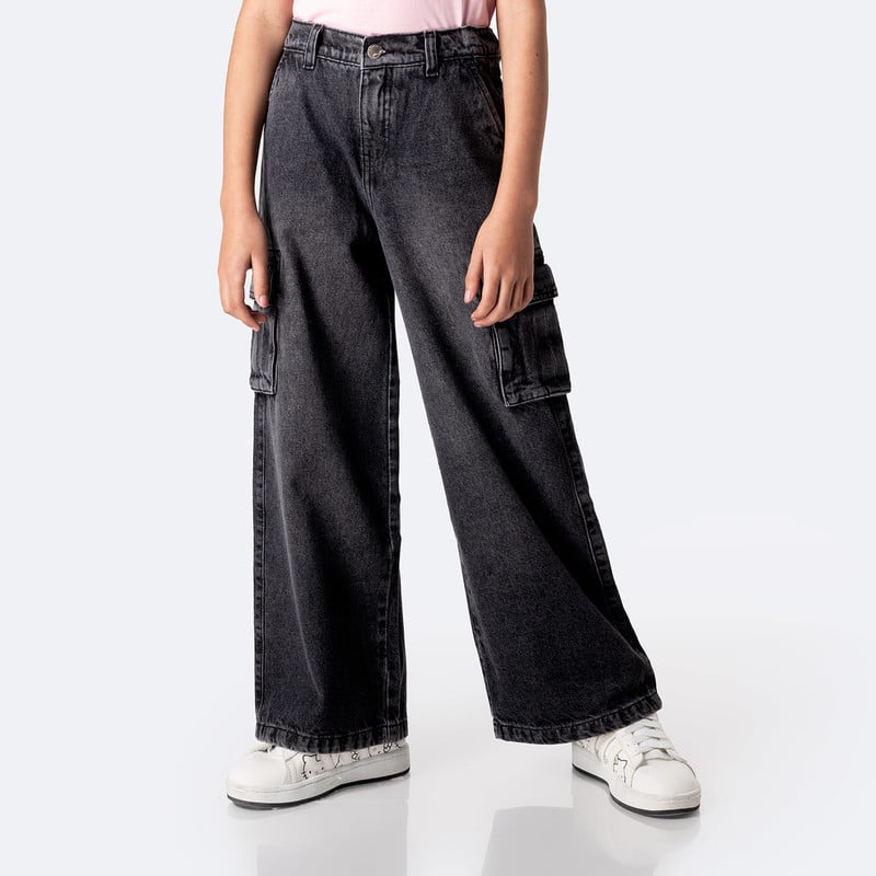 PANTALON DENIM NIÑA LUIZAA-RIGIDO - 1