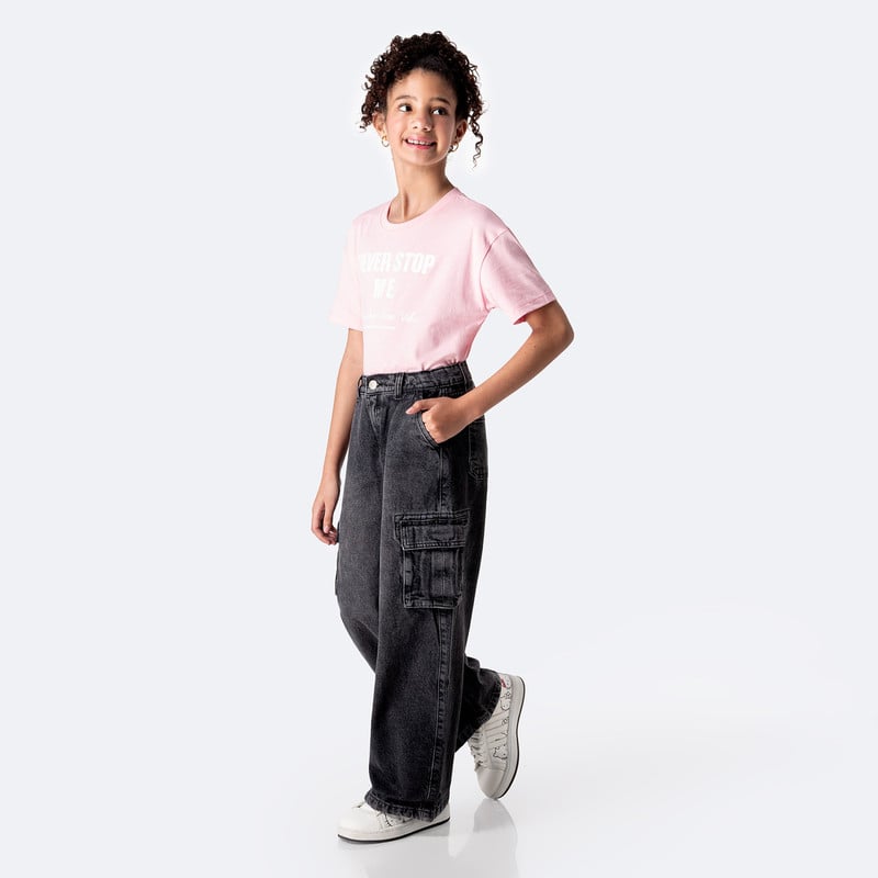 PANTALON DENIM NIÑA LUIZAA-RIGIDO - 2