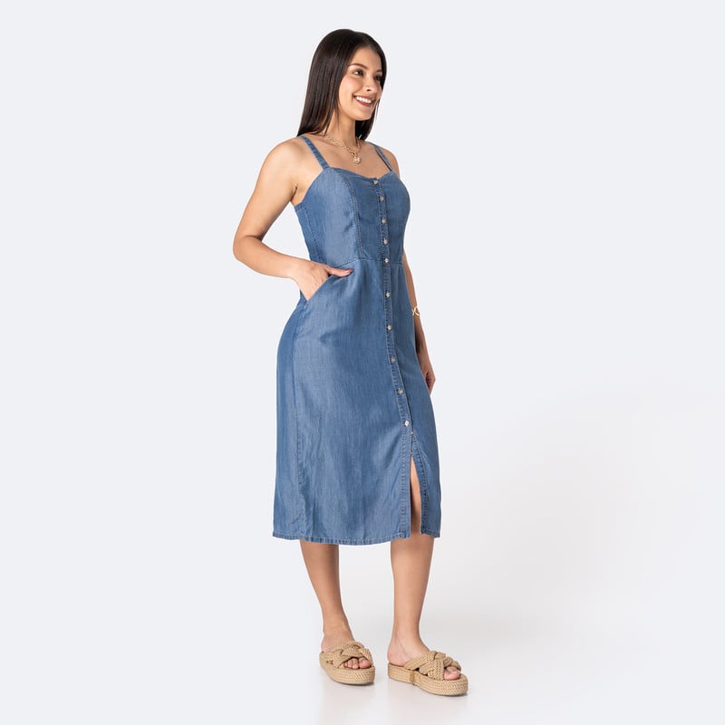 VESTIDOS DENIM MUJER GINDARA - 3