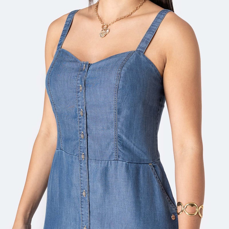 VESTIDOS DENIM MUJER GINDARA - 5