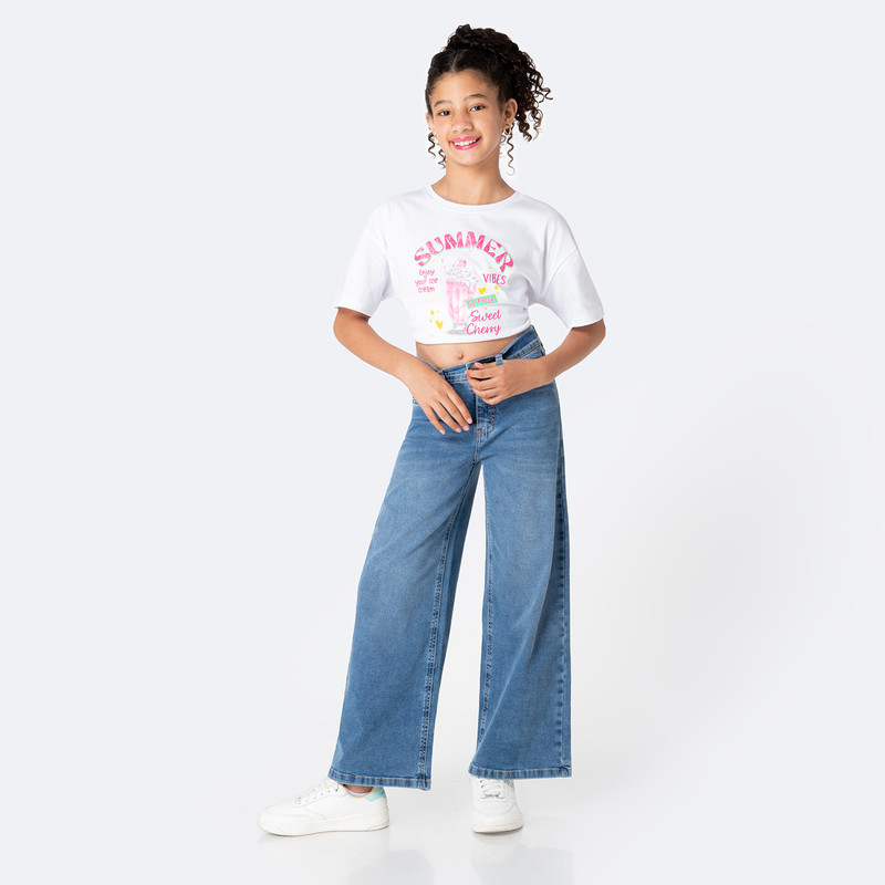 PANTALON DENIM STRETCH NIÑA YLDA 1 - 2