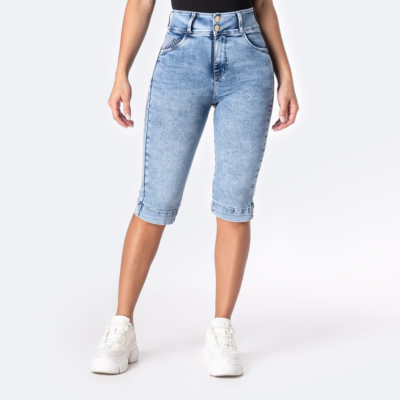 CROPPED DENIM STRETCH MUJER LESHLI - 1