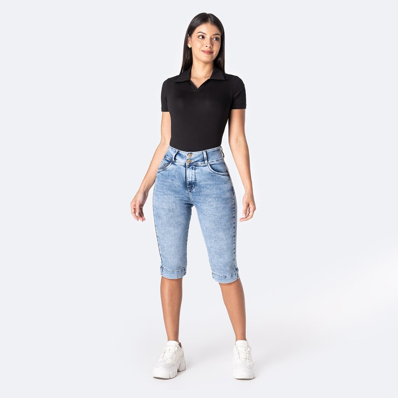 CROPPED DENIM STRETCH MUJER LESHLI - 2