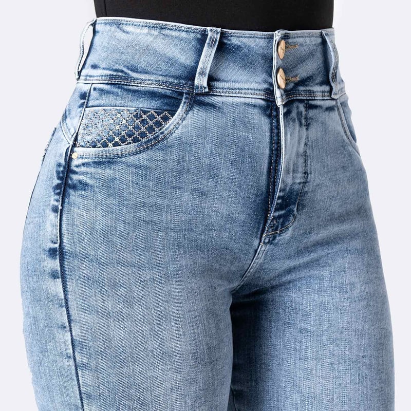 CROPPED DENIM STRETCH MUJER LESHLI - 4