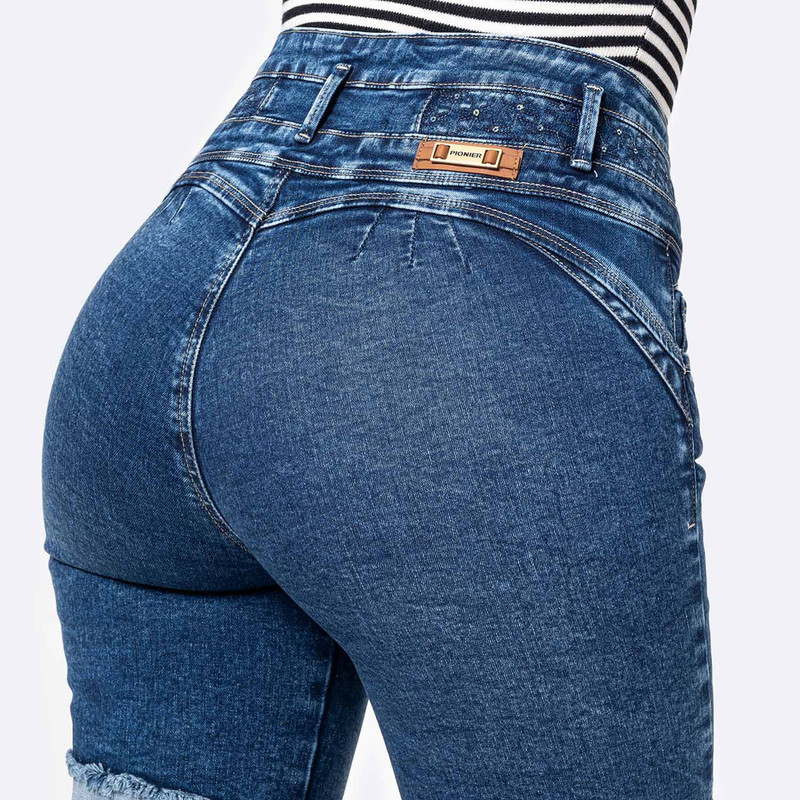 CROPPED DENIM STRETCH MUJER YENNIFER - 5