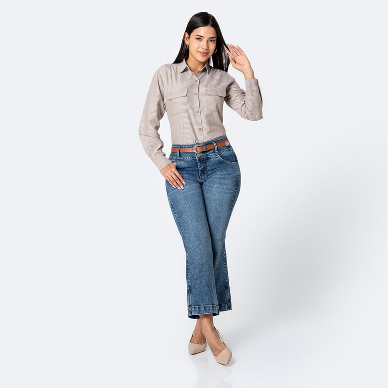 PANTALON DENIM STRETCH MUJER DANILE - 2
