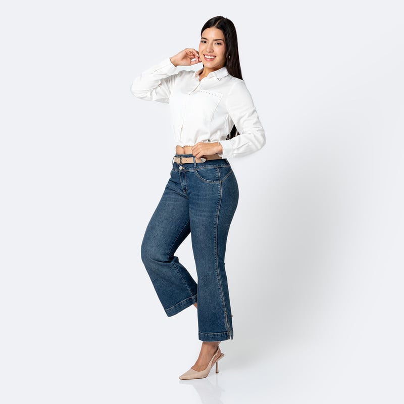 PANTALON DENIM STRETCH MUJER DANILE - 2